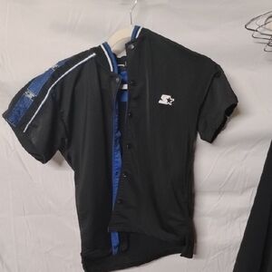 HMR0025 STARTER Black and Blue Logo Shirt